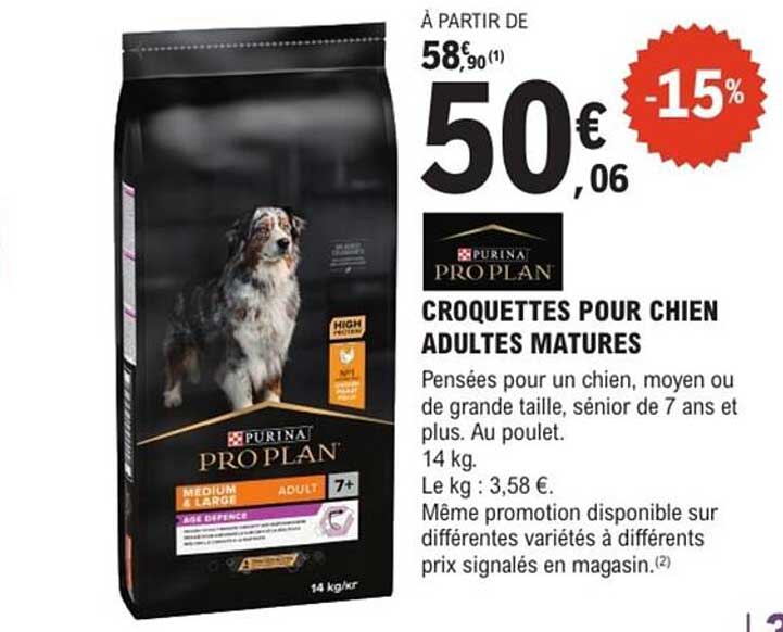 CROQUETTES POUR CHIEN ADULTES MATURES