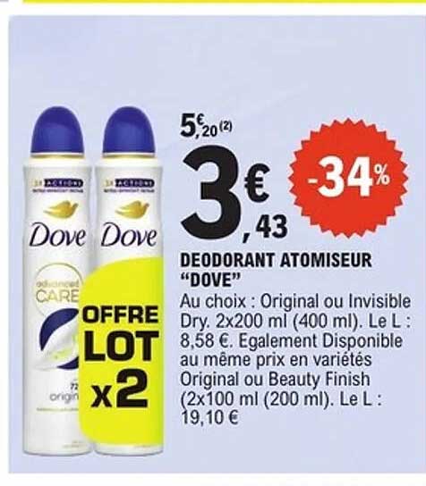 DEODORANT ATOMISEUR “DOVE”