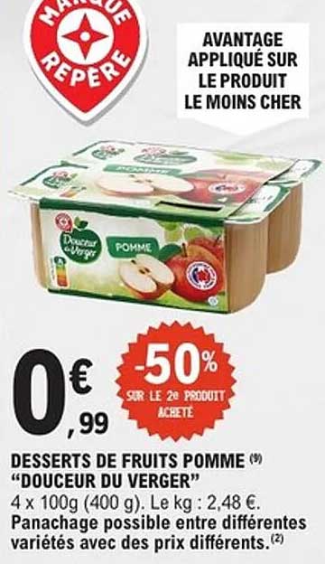 DESSERTS DE FRUITS POMME "DOUCEUR DU VERGER"