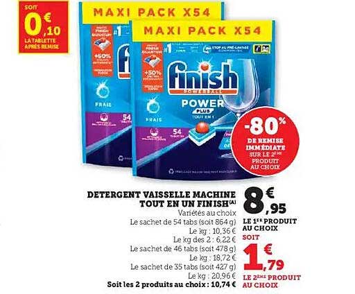 DÉTERGENT VAISSELLE MACHINE TOUT EN UN FINISH
