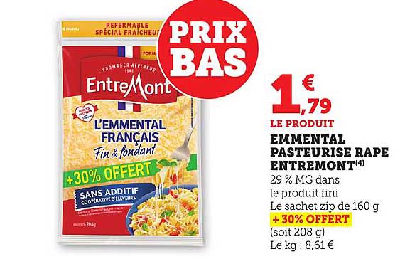 EMMENTAL PASTEURISE RAPE ENTREMONT