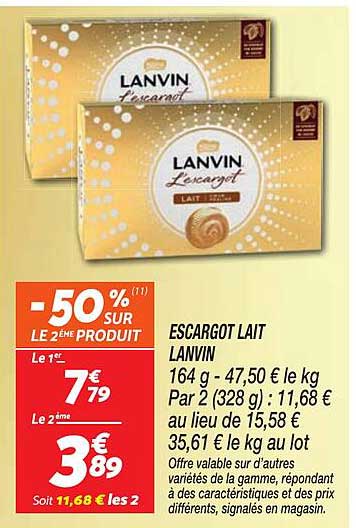 ESCARGOT LAIT LANVIN