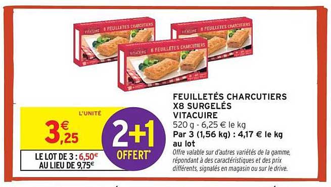 FEUILLETÉS CHARCUTIERS X8 SURGELÉS VITACUIRE