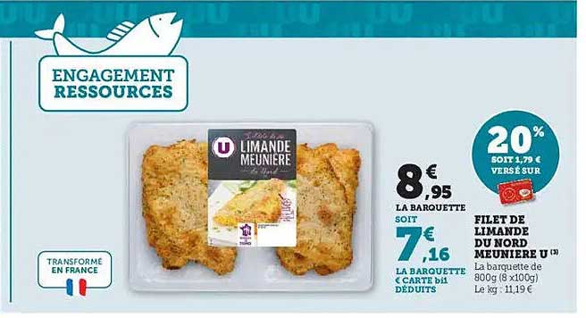 Filet de Limande du Nord Meunière U