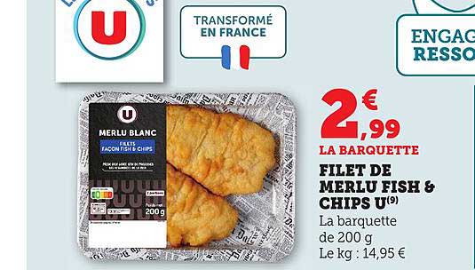 FILET DE MERLU FISH & CHIPS U
