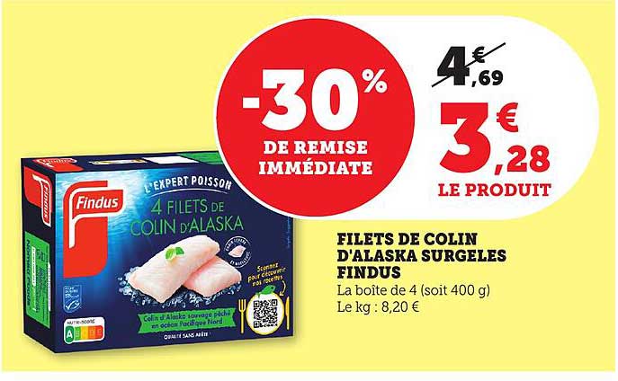 FILETS DE COLIN D'ALASKA SURGELES FINDUS