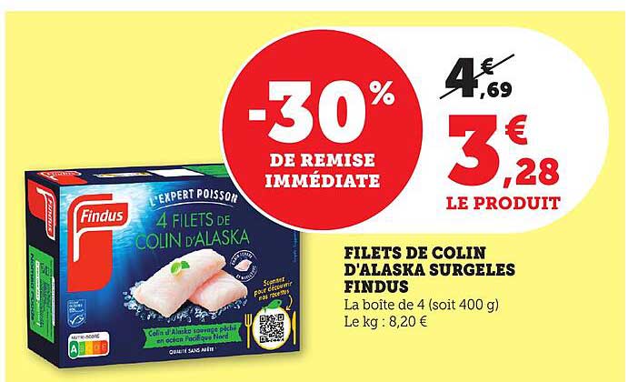 FILETS DE COLIN D'ALASKA SURGELES FINDUS