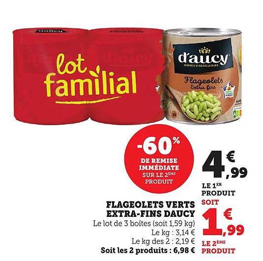 Flageolets Verts Extra-Fins D'Aucy