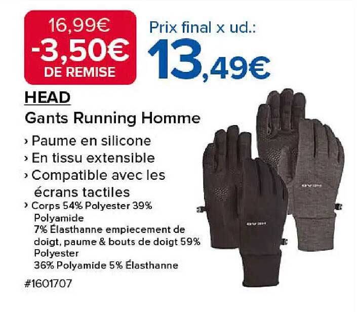 Gants Running Homme
