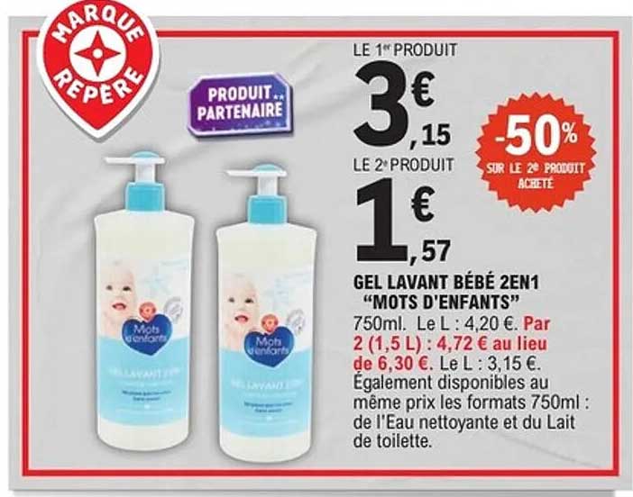 GEL LAVANT BÉBÉ 2EN1 "MOTS D'ENFANTS"