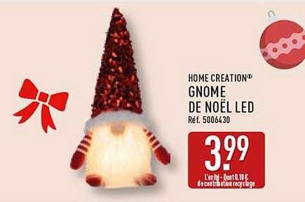 Gnome de Noël LED