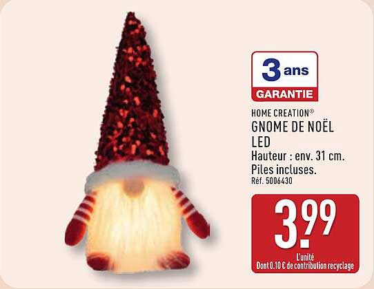 GNOME DE NOËL LED