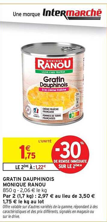 GRATIN DAUPHINOIS MONIQUE RANOU