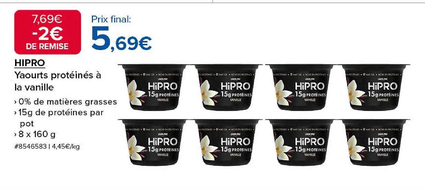 HIPRO Yaourts protéinés à la vanille