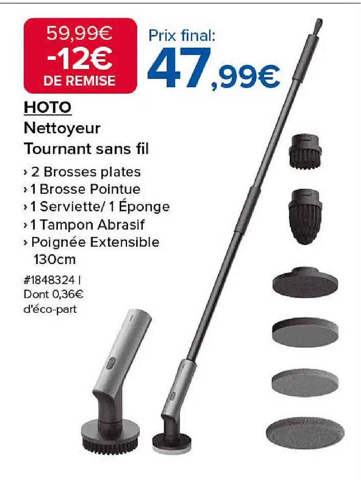 HOTO Nettoyeur Tournant sans fil