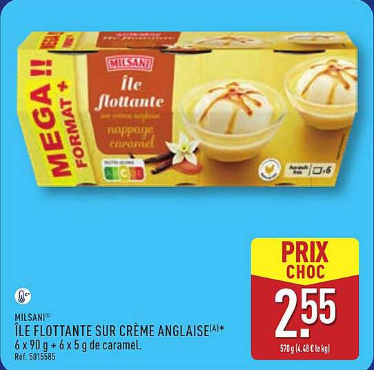 ÎLE FLOTTANTE SUR CRÈME ANGLAISE