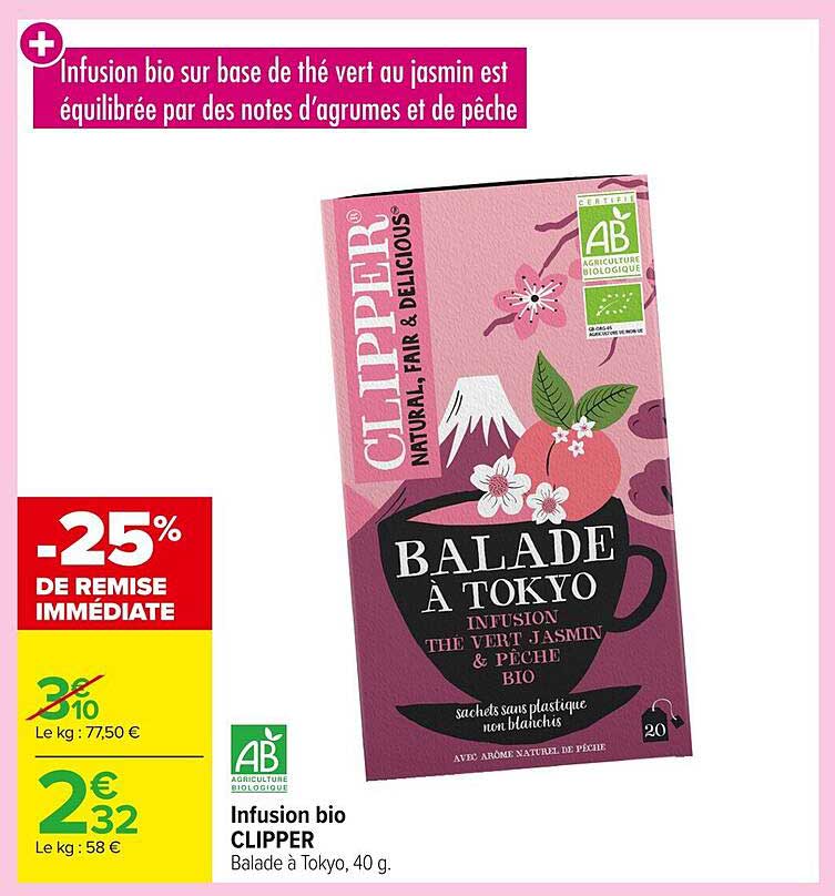 Infusion bio CLIPPER Balade à Tokyo