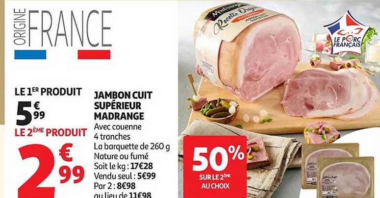 JAMBON CUIT SUPÉRIEUR MADRANGE