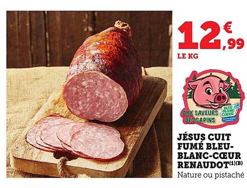 JÉSUS CUIT FUMÉ BLEU-BLANC-CŒUR RENAUDOT