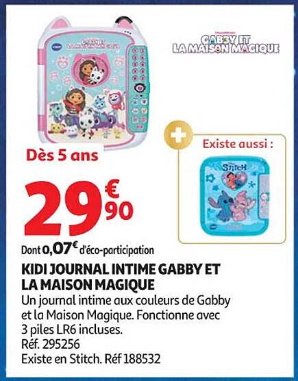 KIDI JOURNAL INTIME GABBY ET LA MAISON MAGIQUE