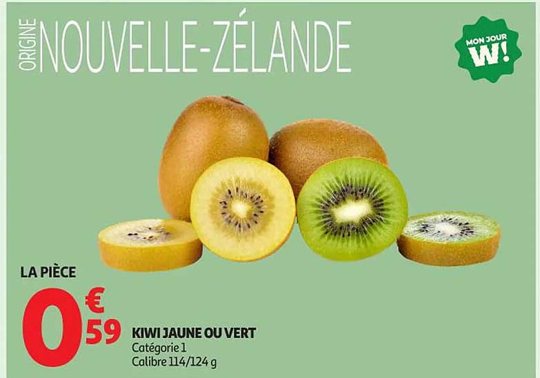 KIWI JAUNE OU VERT