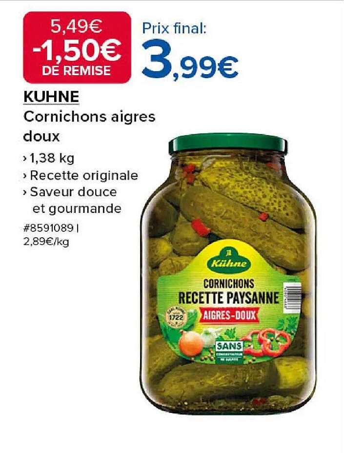 Kuhne Cornichons aigres doux