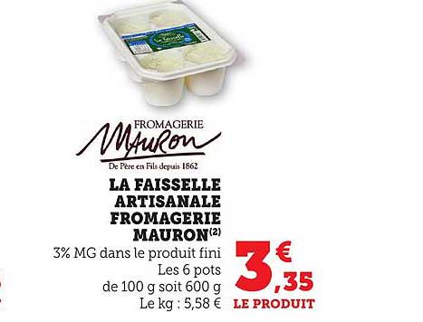 LA FAISSELLE ARTISANALE FROMAGERIE MAURON