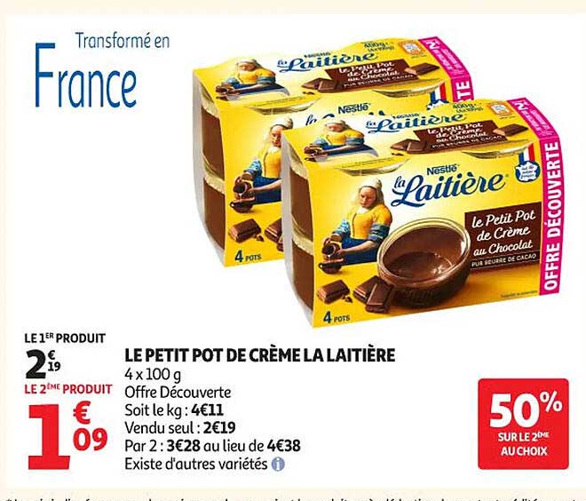 LE PETIT POT DE CRÈME LA LAITIÈRE
