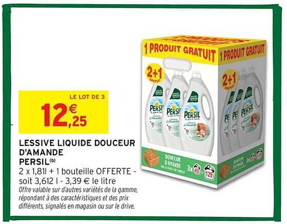 LESSIVE LIQUIDE DOUCEUR D'AMANDE PERSIL