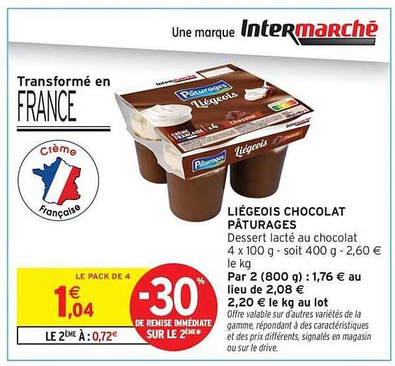 LIEGEOIS CHOCOLAT PÂTURAGES