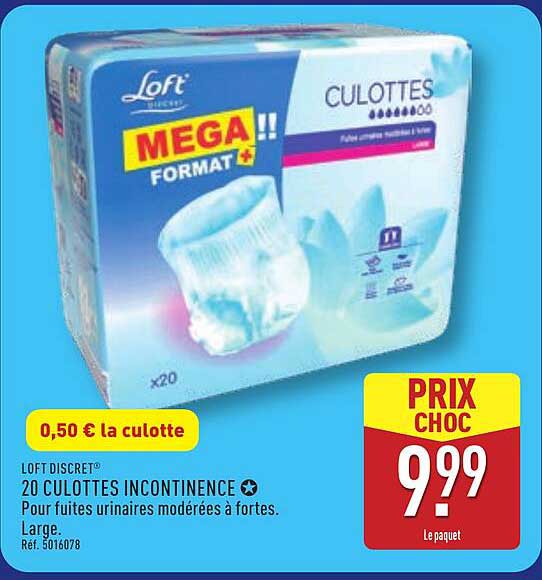 LOFT DISCRET® 20 CULOTTES INCONTINENCE