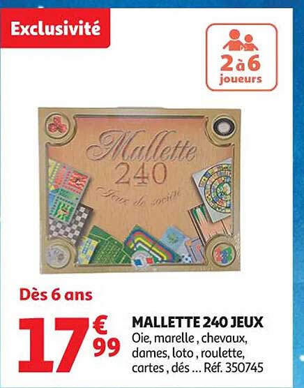 MALLETTE 240 JEUX