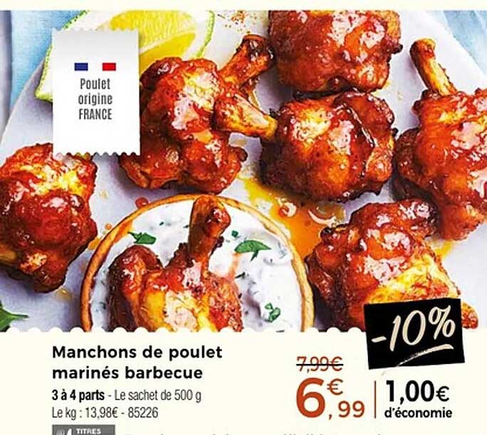 Manchons de poulet marinés barbecue