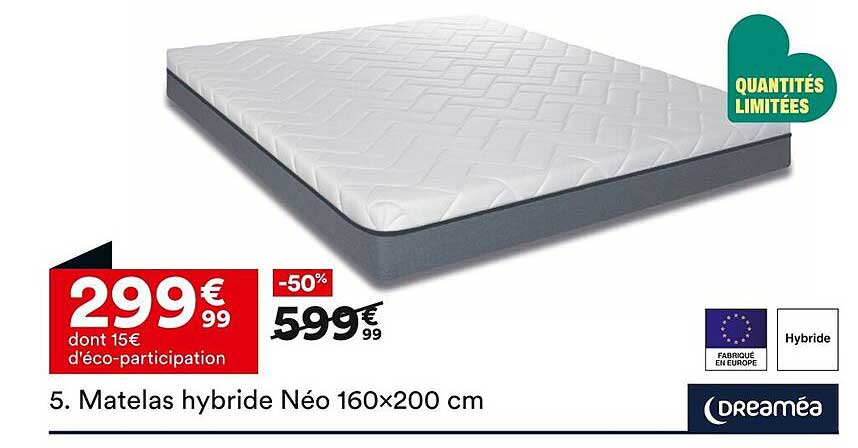 Matelas hybride Néo 160x200 cm