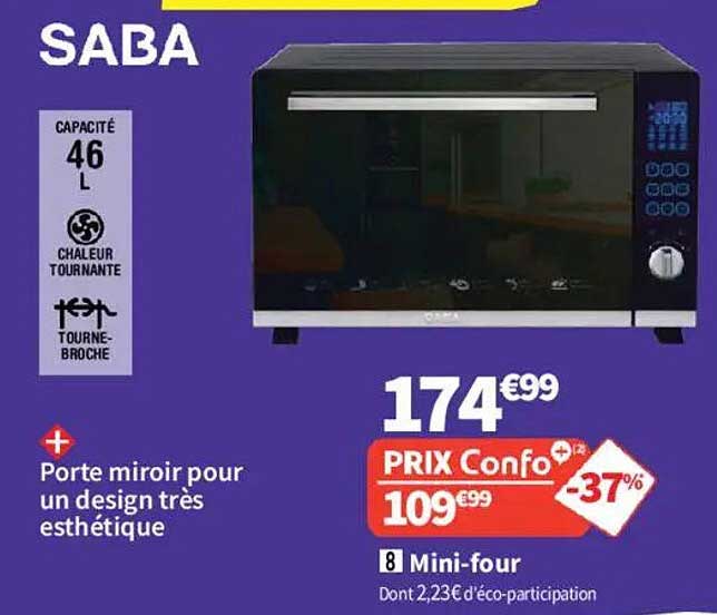Mini-four SABA avec porte miroir