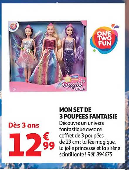 MON SET DE 3 POUPEES FANTAISIE