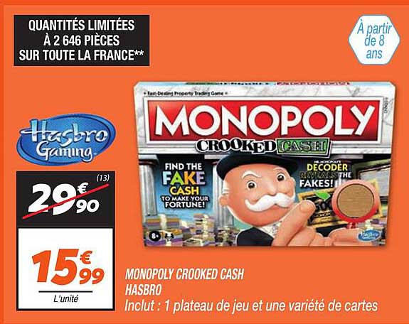 MONOPOLY CROOKED CASH HASBRO