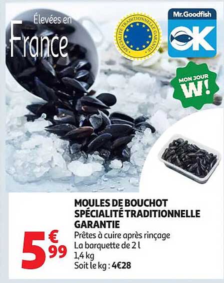 MOULES DE BOUCHOT SPÉCIALITÉ TRADITIONNELLE GARANTIE
