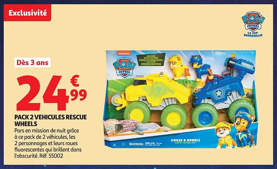 PACK 2 VEHICULES RESCUE WHEELS