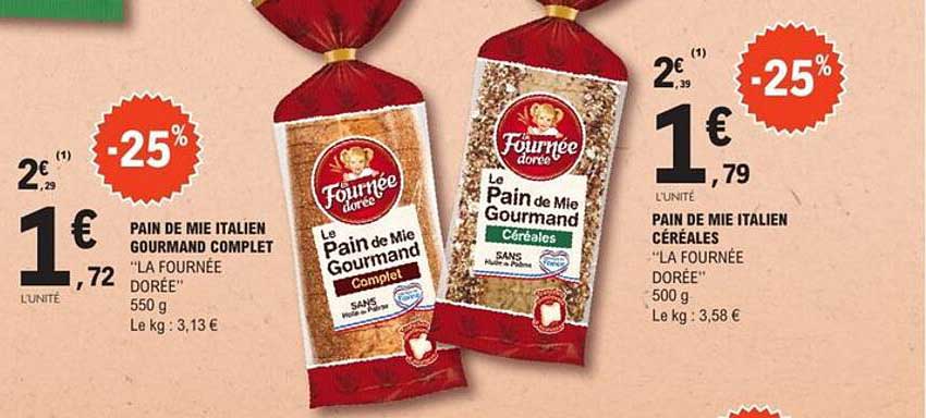 PAIN DE MIE ITALIEN GOURMAND COMPLET