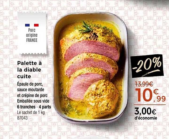 Palette à la diable cuite