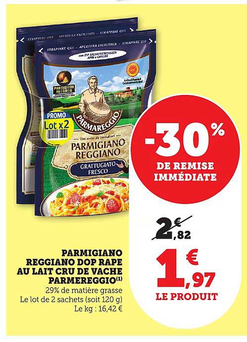 PARMIGIANO REGGIANO DOP RAPE AU LAIT CRU DE VACHE PARMAREGGIO