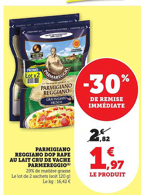 PARMIGIANO REGGIANO DOP RAPE AU LAIT CRU DE VACHE PARMEREGGIO