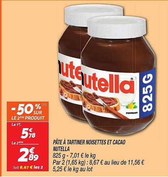 PÂTE À TARTINER NOISETTES ET CACAO NUTELLA