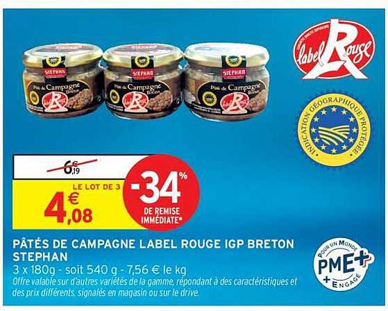 Pâtés de Campagne Label Rouge IGP Breton Stephan