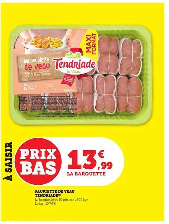 PAUPIETTE DE VEAU TENDRIADES