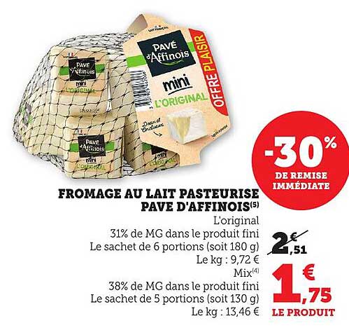 Pavé d'Affinois mini l'Original