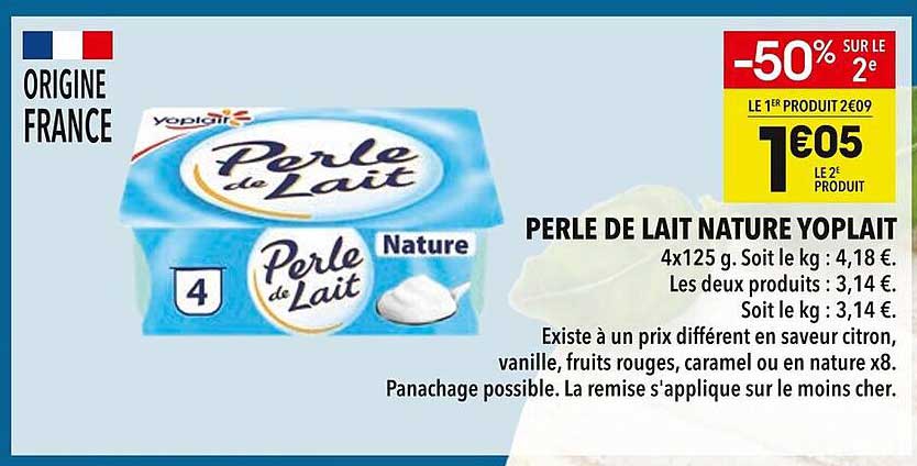 PERLE DE LAIT NATURE YOPLAIT