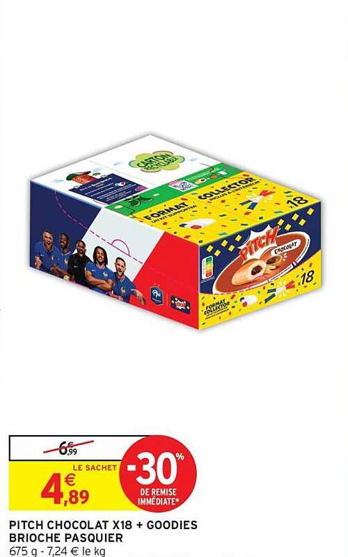 PITCH CHOCOLAT X18 + GOODIES BRIOCHE PASQUIER