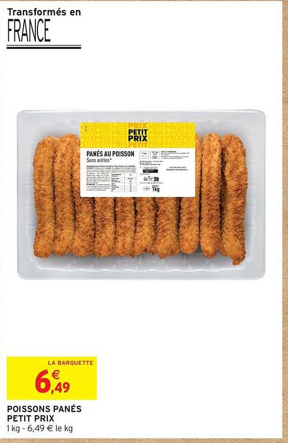 POISSONS PANÉS PETIT PRIX